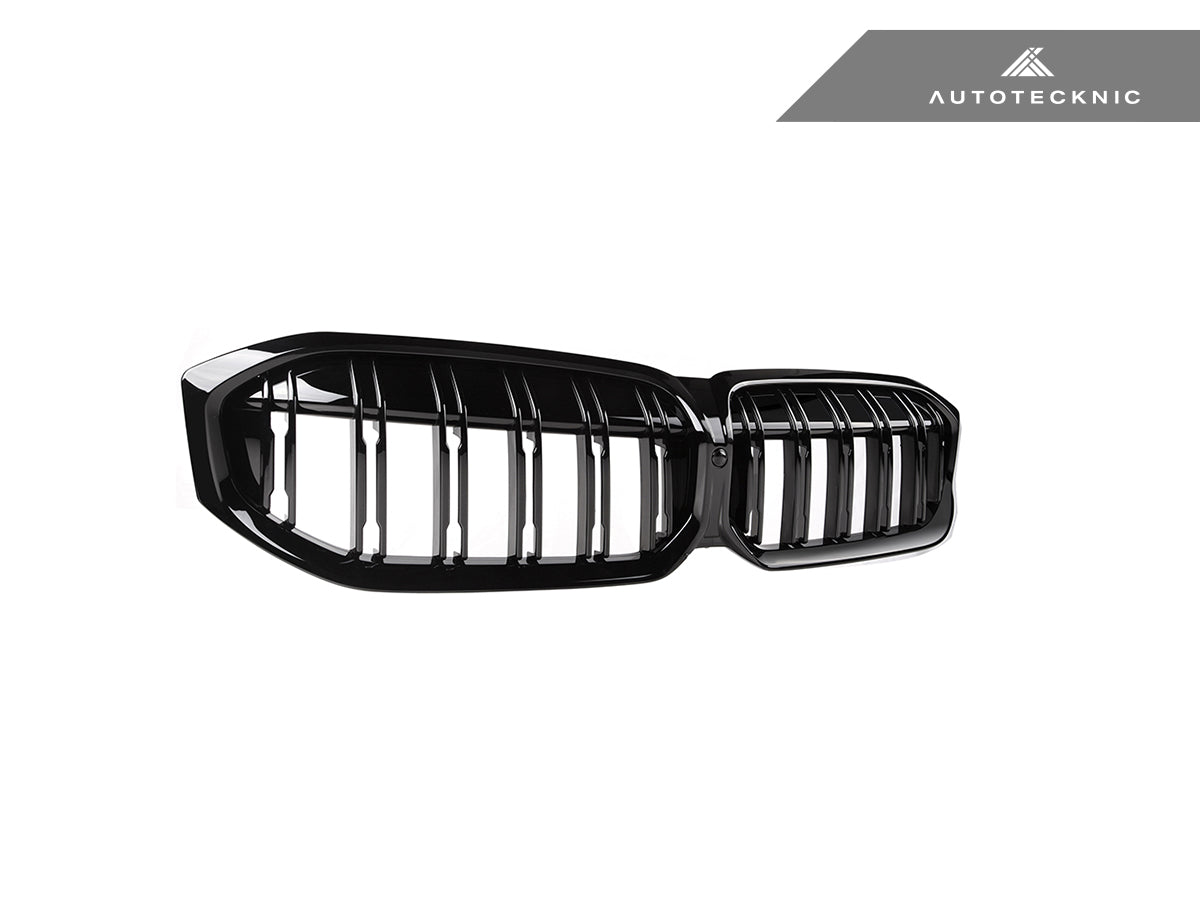 AutoTecknic Dual-Slats Gloss Black Front Grille - BMW G20 3-Series LCI