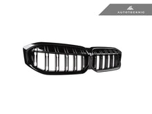 Load image into Gallery viewer, AutoTecknic Dual-Slats Gloss Black Front Grille - BMW G20 3-Series LCI