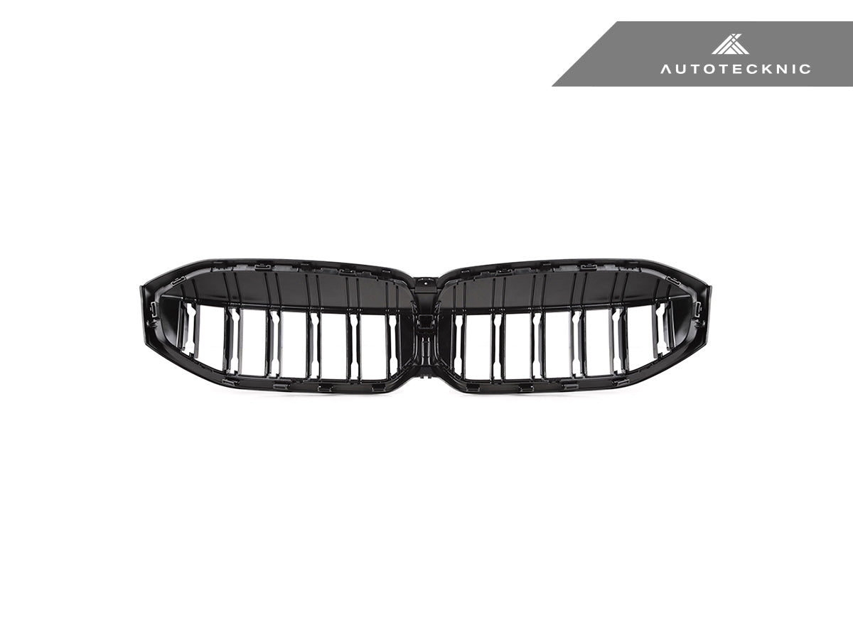 AutoTecknic Dual-Slats Gloss Black Front Grille - BMW G20 3-Series LCI