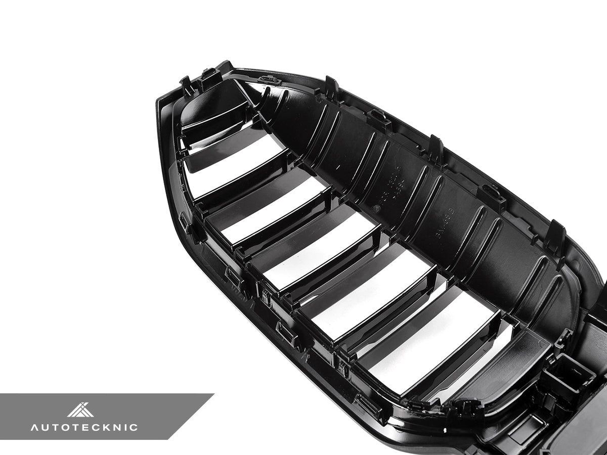 AutoTecknic Dual-Slats Gloss Black Front Grille - BMW G20 3-Series LCI