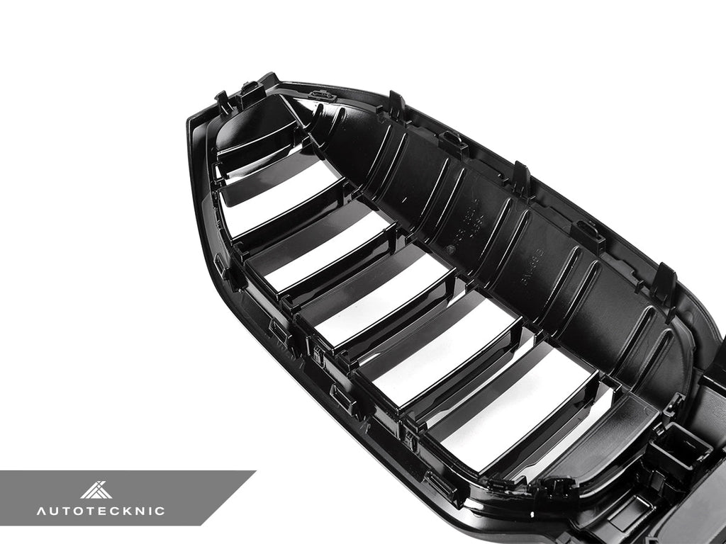 AutoTecknic Dual-Slats Gloss Black Front Grille - BMW G20 3-Series LCI