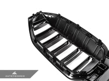 Load image into Gallery viewer, AutoTecknic Dual-Slats Gloss Black Front Grille - BMW G20 3-Series LCI