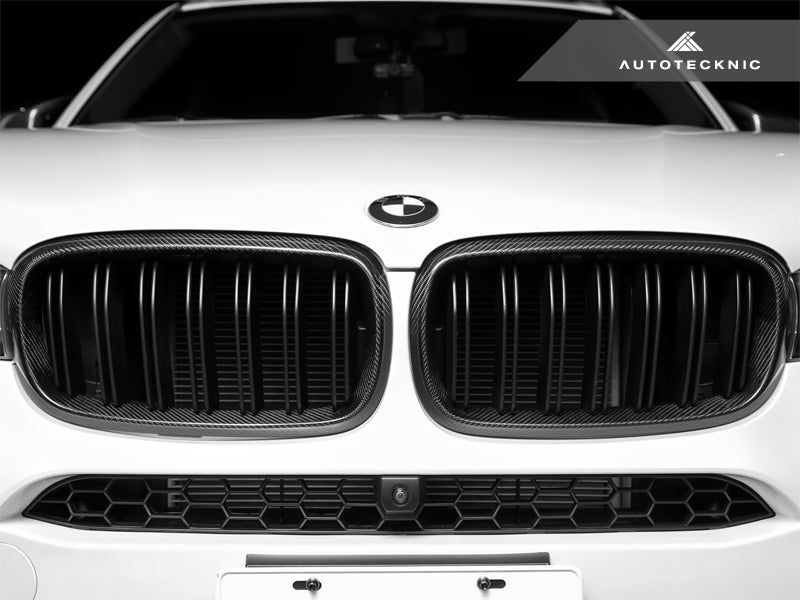 AutoTecknic Dual-Slats Carbon Fiber Front Grille Set - BMW F15 X5 | F85 X5M | F16 X6 | F86 X6M
