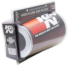 Load image into Gallery viewer, K&amp;N Universal Air Filter Chrome Round Tapered Red - 4in Flange ID x 1.125in Flange Length x 9.5in H - RG-1002RD