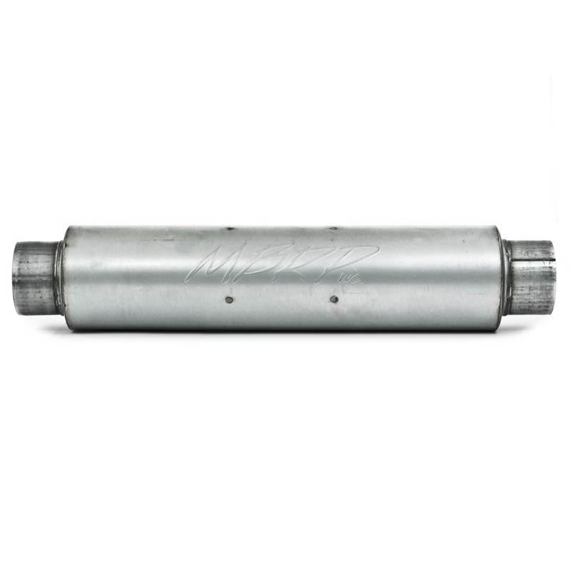 MBRP Universal Quiet Tone Muffler 4in Inlet/Outlet 24in Body 6in Dia 30in Overall Aluminum - M1004A