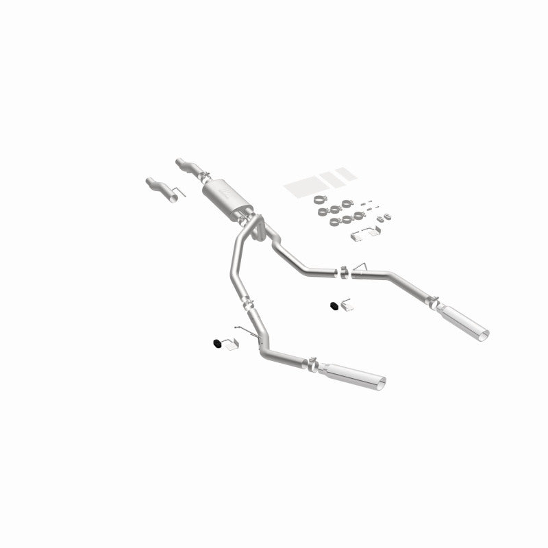 MagnaFlow 11 Ford F-150 3.7L/5.0L/6.2L SS Catback Exhaust Dual Split Rear Exit w/ 3.5in SS Tips - 15460