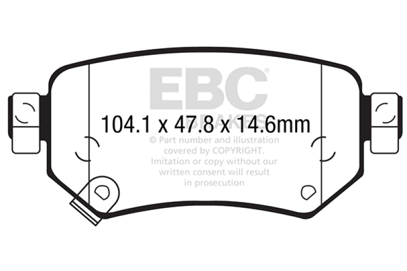 EBC 2016+ Mazda 6 2.5L Redstuff Rear Brake Pads - DP32287C