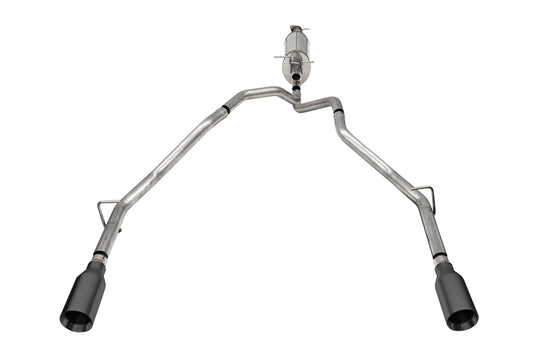 Corsa 25-26 Ram 2.5in Stainless Steel Sport Cat-back, Dual Rear Exit 5.0in Gunmetal Tip - 21309GNM