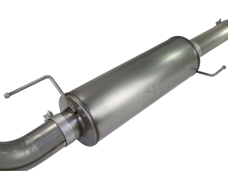 aFe MACHForce XP Exhaust Cat-Back SS-409 4in Polished Tip 11-12 Ford F-150 EcoBoost V6-3.5L (tt) - 49-43041-P