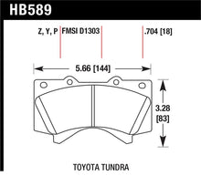 Load image into Gallery viewer, Hawk Performance 08-14 Toyota Land Cruiser Ceramic Street Front Brake Pads - HB589Z.704
