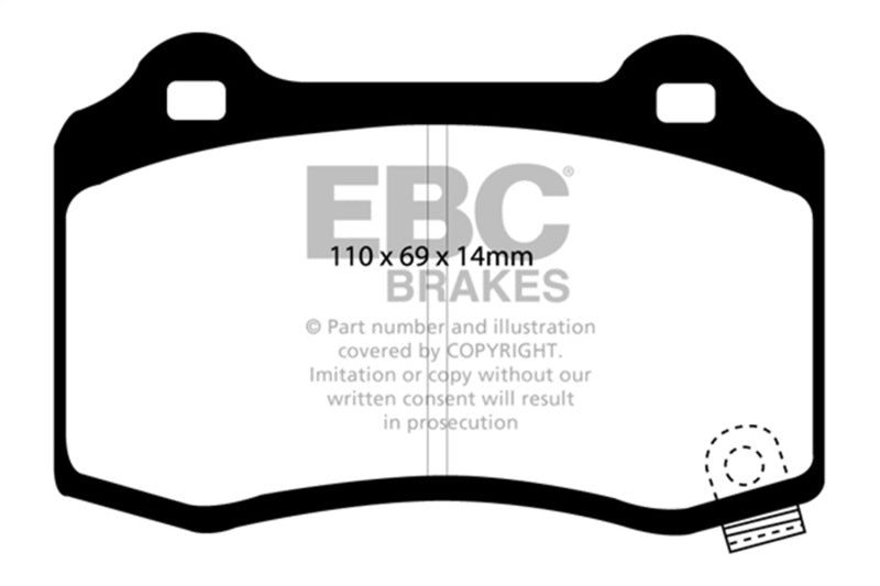 EBC 12-17 Tesla Model S Electric RWD Greenstuff Rear Brake Pads - DP21788