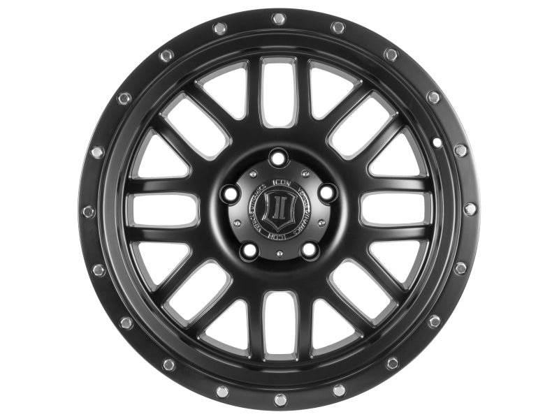 ICON Alpha 20x9 8x170 0mm Offset 5in BS 125.2mm Bore Satin Black Wheel - 1220908150SB