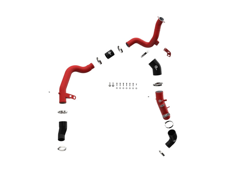 AFE 19-22 Hyundai Veloster N BladeRunner Aluminum Hot & Cold Charge Pipe Kit - Red - 46-20764-R