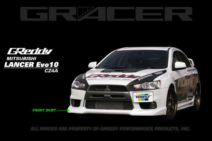 GReddy 08+ Mitsubishi Evolution X Urethane Front Lip Spoiler - 17030014