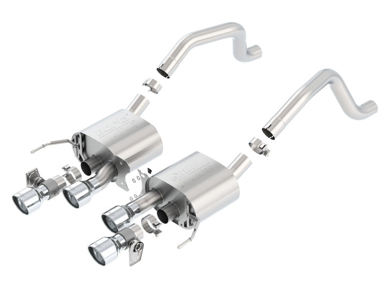 Borla 15 Chevy Corvette C7 ZO6 6.2L w/o AFM w/ NPP ATAK Quad RD RL AC Tips Center Rear Exit Exhaust - 11905