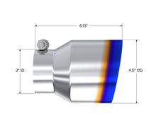 Load image into Gallery viewer, MBRP Universal Stainless Steel Dual Wall Tip 4.5in OD/3in Inlet/6.13in L - T5180BE