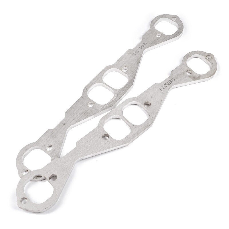 Stainless Works Small Block Chevy Squared Oval Port Header 304SS Exhaust Flanges 1-3/4in Primaries - HFSBCSQ175
