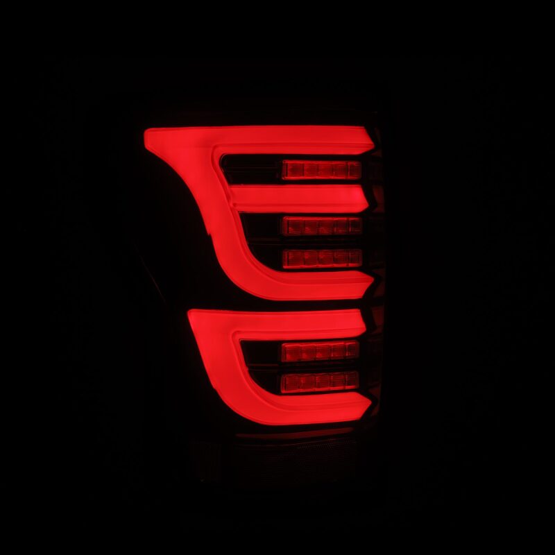 AlphaRex 07-13 Toyota Tundra LUXX-Series LED Tail Lights Black-Red - 670050