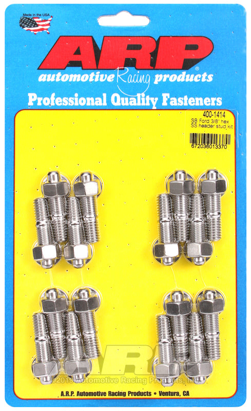 ARP SB Ford 3/8 Hex SS Header Stud Kit - 400-1414