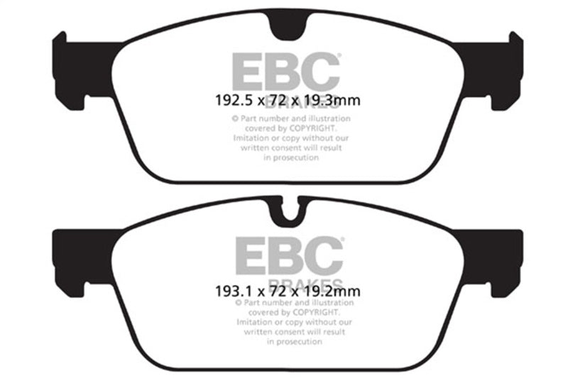 EBC 13-16 Mercedes-Benz GL350 3.0 TD AMG Package Yellowstuff Front Brake Pads - DP42156R