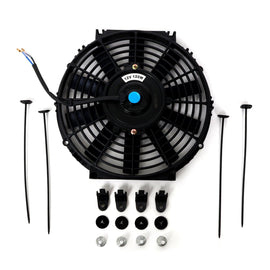 BLOX Racing Electric Slim Fan - 10in 120W - Straight Blade Black - V2 - BXCC-00001-BK-V2