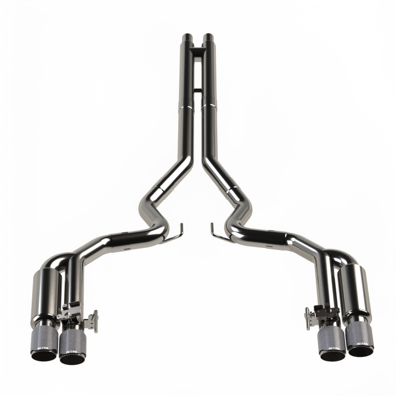 Kooks 18-24 Ford Mustang GT 5.0 3in. Valved Shotgun Cat-Back Exhaust - Carbon Tips - 11514520