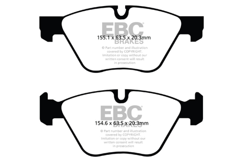 EBC 11+ BMW 528 2.0 Turbo (F10) Greenstuff Front Brake Pads - DP22088