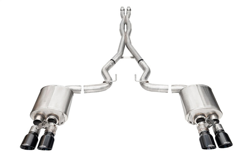 Corsa 2024-2025 Ford Mustang V8 5.0L 3in Cat-Back Exhaust System w/ Twin 4in Black Pro-Series Tips - 21259BLK