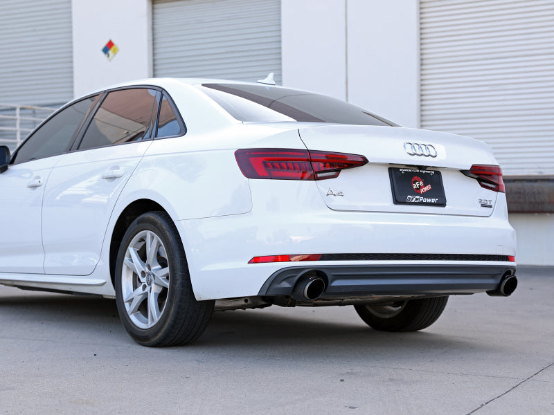 aFe MACHForce XP 3in-2.5in SS Exhaust Axle-Back 17-19 Audi A4 (B9) L4-2.0L (t) - Polished - 49-36419-P
