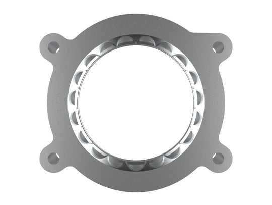 aFe 2020 Vette C8 Silver Bullet Aluminum Throttle Body Spacer Works w/ Factory Intake Only - Silver - 46-34017