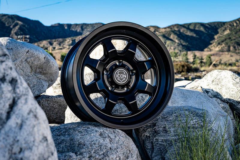 ICON Nuevo 17x8.5 / 5x150 / 25mm Offset / 5.75in BS Satin Black Wheel - 8117855557SB