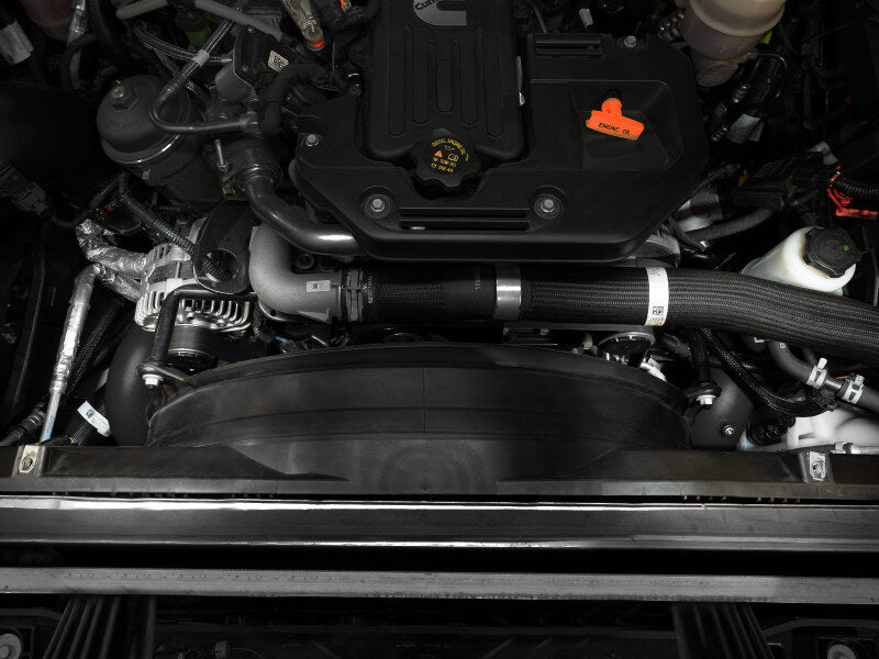 aFe BladeRunner 3in & 3-1/2in AL Hot and Cold Charge Pipe Kit Black RAM Diesel Trucks 25-26 L6-6.7L - 46-20814-B