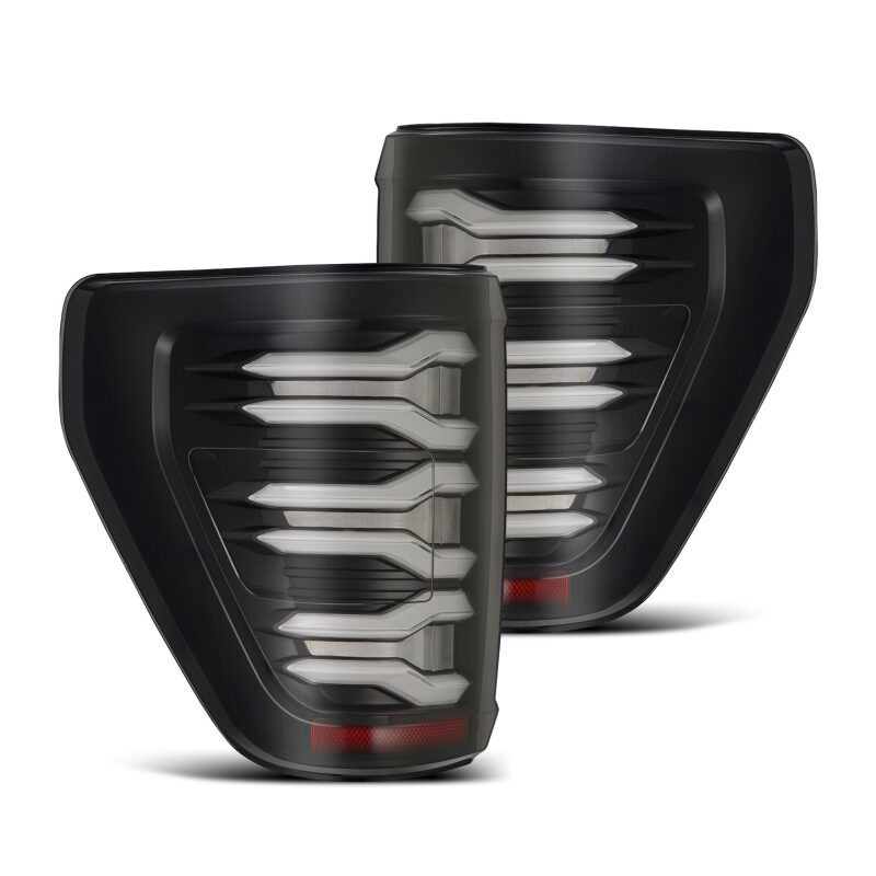 AlphaRex 21-22 Ford F-150 LUXX LED Taillights Black/Red - 653030