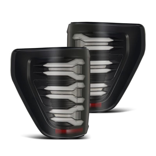AlphaRex 21-22 Ford F-150 LUXX LED Taillights Black/Red - 653030
