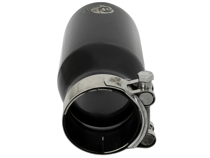 aFe MACH Force-Xp Universal 409 SS Single-Wall Clamp-On Exhaust Tip - Black - 49T25354-B07