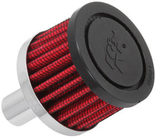 Load image into Gallery viewer, K&amp;N Steel Base Crankcase Vent Filter .625in Vent OD x 2in OD x 1.5in Height - 62-1020