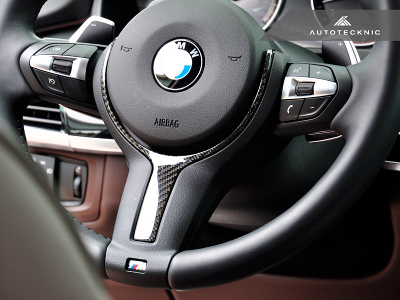 AutoTecknic Carbon Fiber M-Sport Steering Wheel Trim - BMW F10 5-Series | F06/ F12/ F13 6-Series