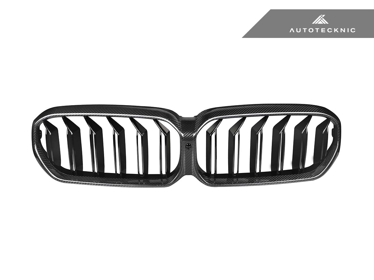 AutoTecknic Dry Carbon Fiber Dual-Slats Front Grilles - BMW G30 5-Series LCI
