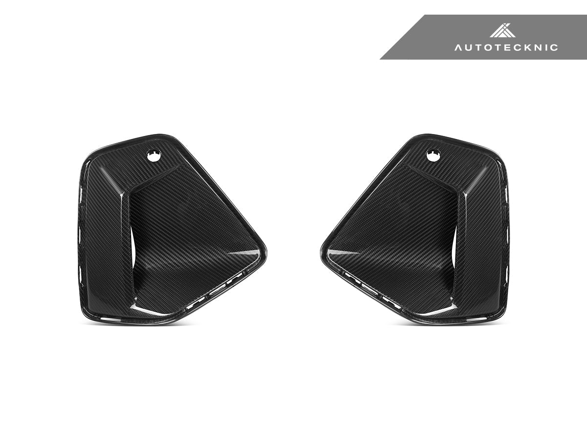 AutoTecknic Dry Carbon Front Bumper Trim Set - BMW G60 5-Series