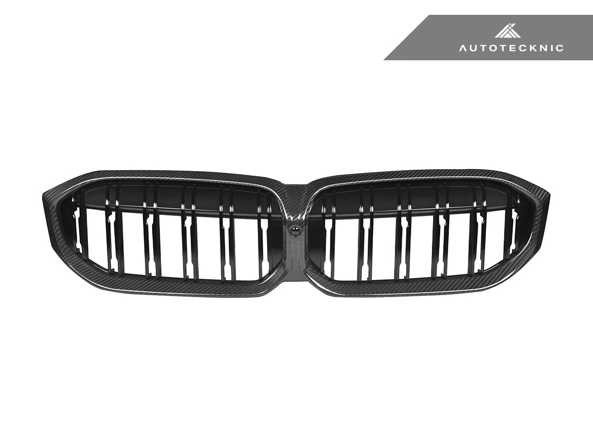 AutoTecknic Dry Carbon Fiber Dual-Slat Front Grille - BMW G20 3-Series LCI