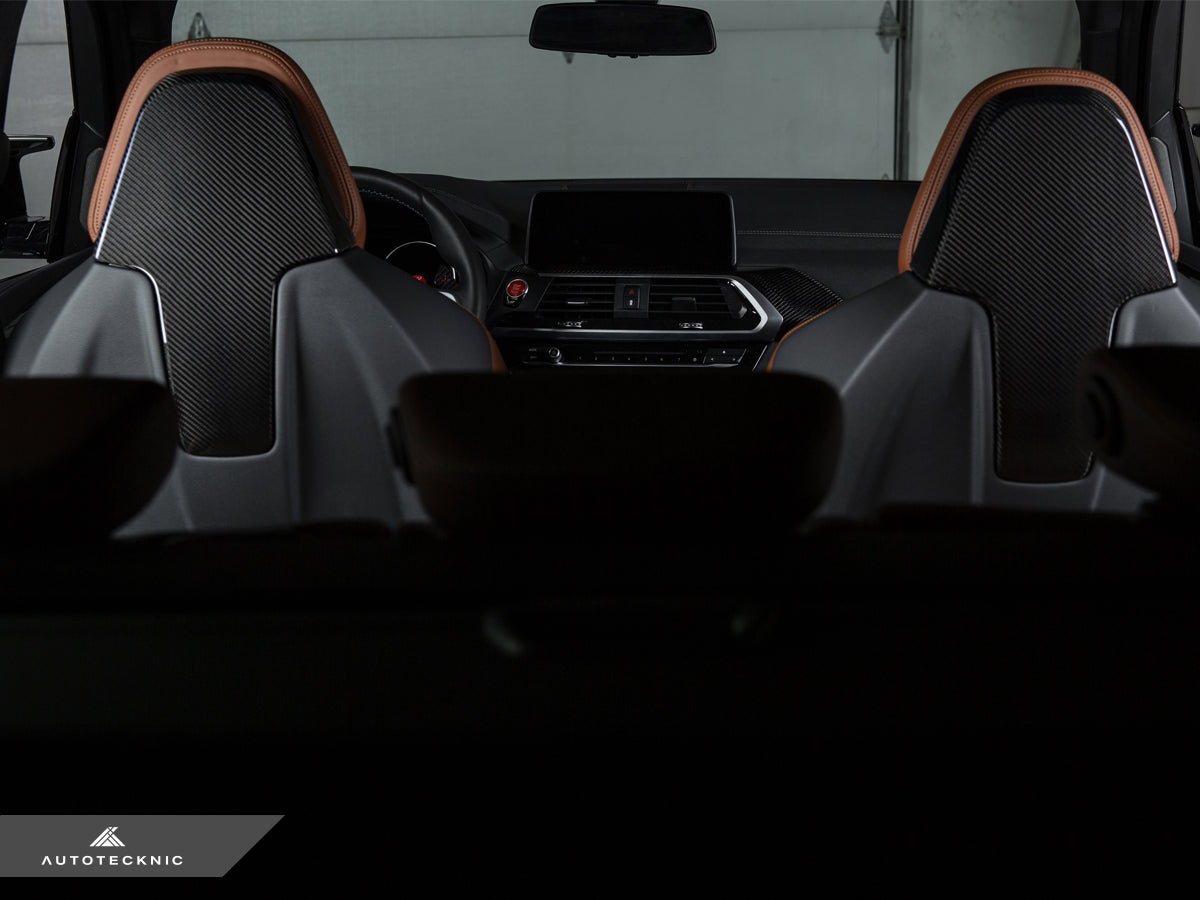 AutoTecknic Dry Carbon Seat Back Cover Set - BMW F97 X3M | F98 X4M