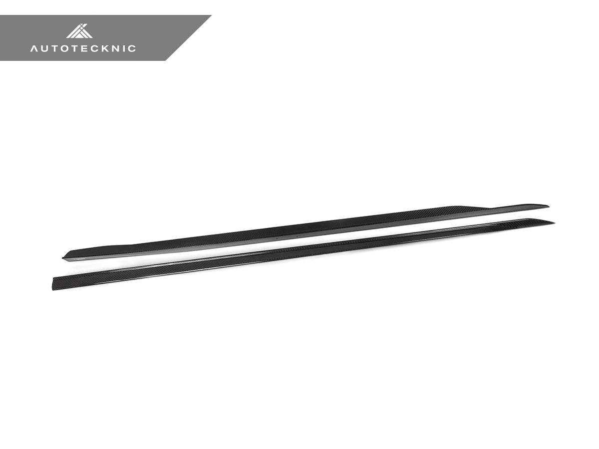 AutoTecknic Dry Carbon Fiber Side Skirt Extension Set - BMW G60 5-Series