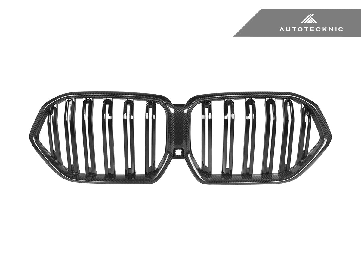 AutoTecknic Dual-Slat Carbon Fiber Front Grille - BMW G06 X6 LCI