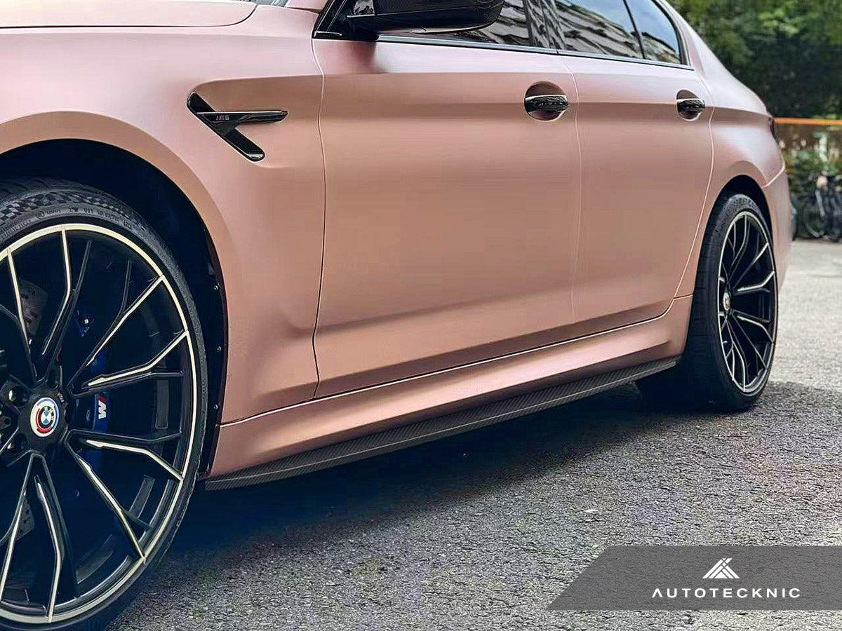 AutoTecknic Dry Carbon Fiber Side Skirt Extension Set - BMW F90 M5 | G30 5-Series