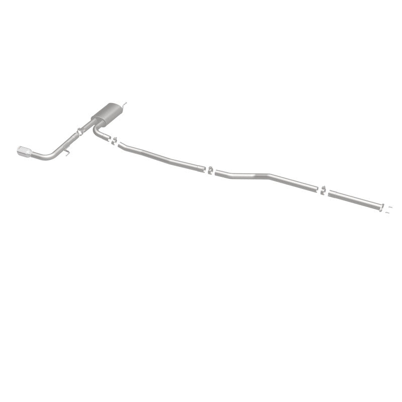 MagnaFlow Cat Back, SS, 2.5in, Street, Single Straight Pass. Polished 4in Tip, 2015 Ford Fusion 2.5L - 19096