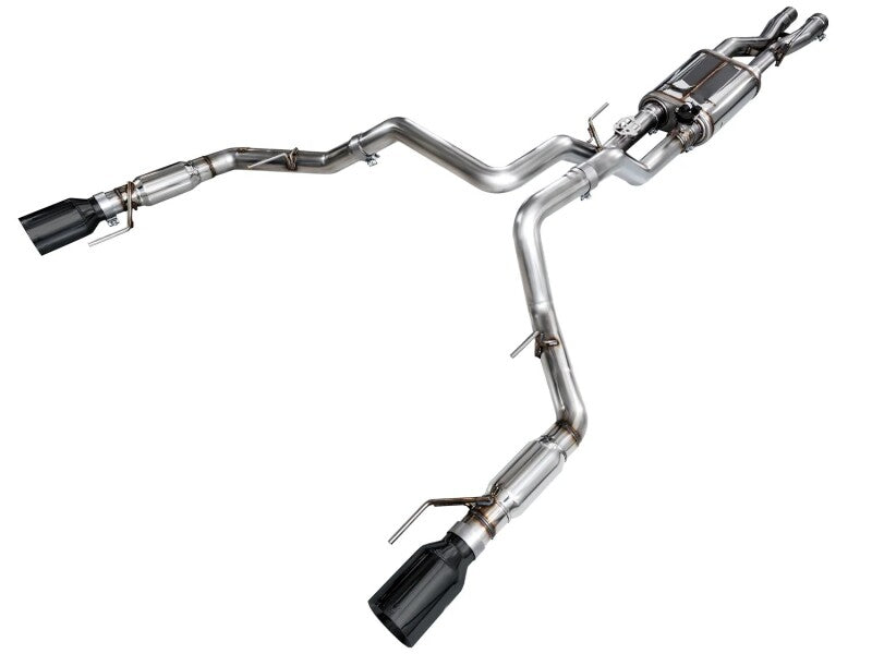 AWE Tuning Gen 3 Ford Raptor SwitchPath Exhaust - Diamond Black Tips - 3025-33356