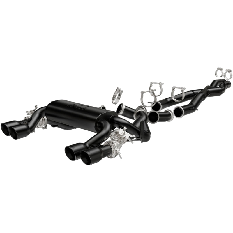 MagnaFlow 15 BMW M3/M4 L6 3.0L SS Cat-Back Perf. Sport Quad Split Rear Exit Exht - 3.5in Black Tips - 19187