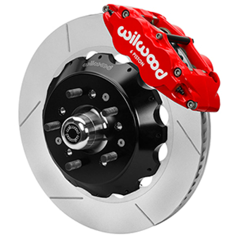 Wilwood Forged 6 Piston Red Superlite Caliper, SRP 72 Vane Vented Spec37 Slotted Rotor - 14.00x1.25 - 140-17089-R