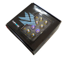 Load image into Gallery viewer, NRG 200 Series M12 X 1.25 Titanium Lug Nut Set - 21 Pc w/Lock Key Socket - Neochrome - LN-T210MC-21