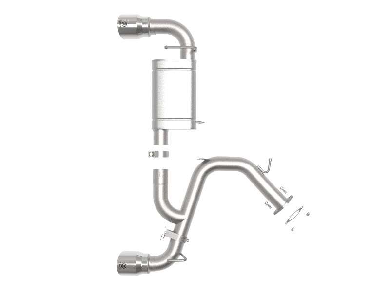 aFe Power Axle Back Exhaust - 19-20 Hyundai Veloster N L4-2.0L (t) w/ Polished tips - 49-37007-P
